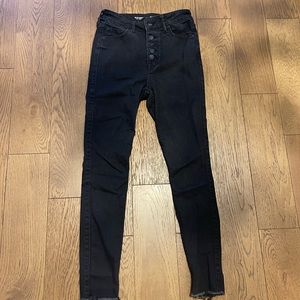 Black extra high rise rockstar super skinny